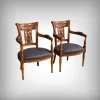 Pamono Stained Beech Armchairs, Early 20th Century, Set of 2> Lounge Chairs & Armchairs