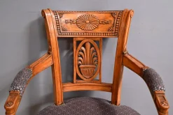 Pamono Stained Beech Armchairs, Early 20th Century, Set of 2><noscript><img width=