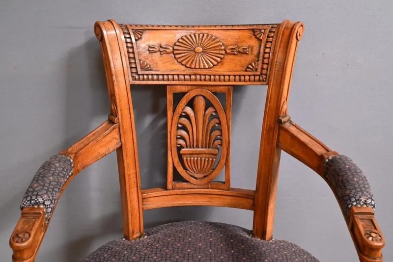 Pamono Stained Beech Armchairs, Early 20th Century, Set of 2> Lounge Chairs & Armchairs