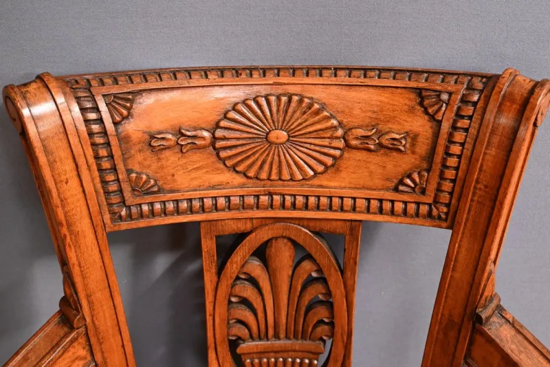 Pamono Stained Beech Armchairs, Early 20th Century, Set of 2> Lounge Chairs & Armchairs