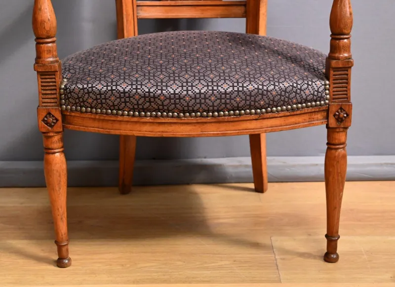 Pamono Stained Beech Armchairs, Early 20th Century, Set of 2> Lounge Chairs & Armchairs