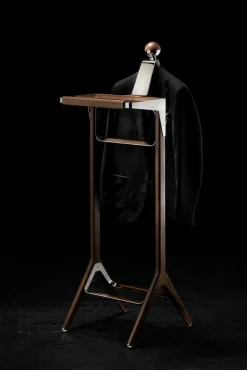 Online Pamono Stainless Steel & American Black Walnut Classical Valet Stand by Honorific