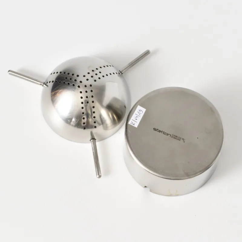 Pamono Stainless Steel Cylinda Line Tea Strainer by Arne Jacobsen for Stelton, 1970s