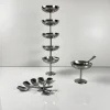 Pamono Stainless Steel Ice Cream Cups with Spoons by Guy Degrenne, 1970s, Set of 12> Dinner Plates & Bowls