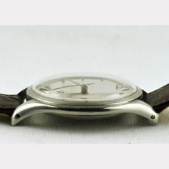 Pamono Stainless Steel Manual Winding Jumbo Watch from Omega, Switzerland, 1940s><noscript><img width=