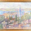 Best Pamono Stan Reszka, Pointillist View of Istanbul, Oil on Canvas, 1951