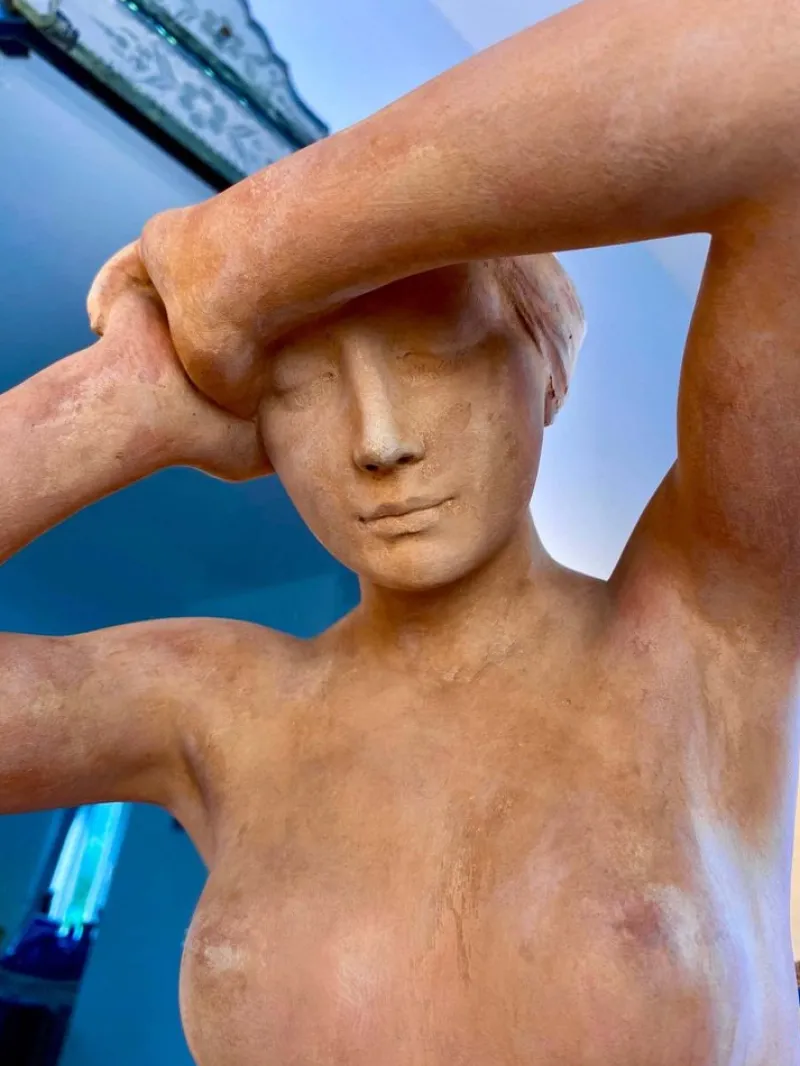 Pamono Stanislas Lami, Nude Woman, Early 20th Century, Terracotta> Art Deco