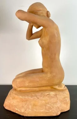 Pamono Stanislas Lami, Nude Woman, Early 20th Century, Terracotta><noscript><img width=