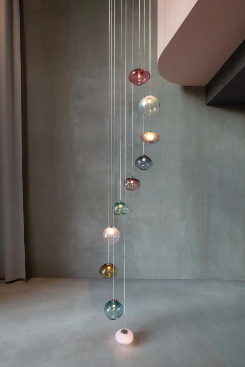 Pamono Starglow Spiral XS Pendants by Simone Lueling for Eloa, Set of 10> Ceiling Lights