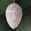 Pamono Steel & Crystal Egg Arabesque 156 Ceiling Lamp from Vgnewtrend> Ceiling Lights