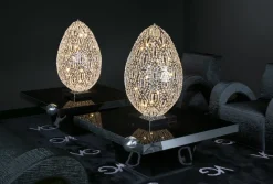 Pamono Steel & Crystal Egg Arabesque Table Lamp by Giorgio Tesi for VGnewtrend> Table Lamps