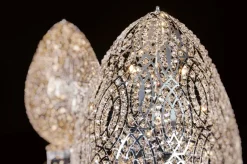 Pamono Steel & Crystal Egg Arabesque Table Lamp by Giorgio Tesi for VGnewtrend><noscript><img width=