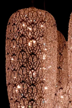 Pamono Steel & Crystal Sensation Arabesque Light Fall Ceiling Chandelier with 17 Lamps from VGnewtrend><noscript><img width=