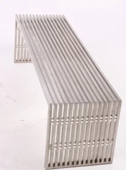 Pamono Steel Bench from Milo Baughman, 1970s><noscript><img width=