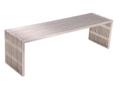 Pamono Steel Bench from Milo Baughman, 1970s><noscript><img width=