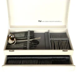 Pamono Steel Cutlery by Nencioni Moleri for Design Zani, 1960s, Set of 75><noscript><img width=