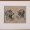 Outlet Pamono Stefano Della Bella, Camel Study, Original Etching, 1640s, Framed