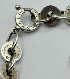 Pamono Sterling Silver Circle Disc Link Bracelet from Tiffany & Co., 2007><noscript><img width=