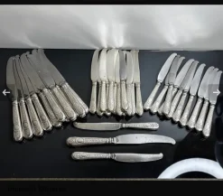 Pamono Sterling Silver Cutlery, 1930, Set of 187><noscript><img width=