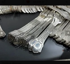 Pamono Sterling Silver Cutlery, 1930, Set of 187><noscript><img width=
