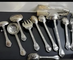 Pamono Sterling Silver Cutlery, 1930, Set of 187><noscript><img width=