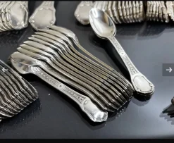 Pamono Sterling Silver Cutlery, 1930, Set of 187><noscript><img width=