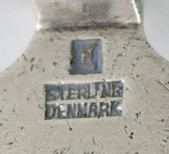 New Pamono Sterling Silver Pyramid Child's Food Pusher from Georg Jensen