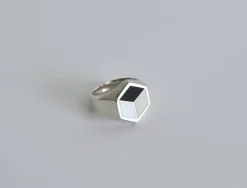 Pamono Sterling Silver Ring with Enamel by Georg Jensen, Denmark, 2014><noscript><img width=