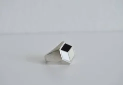 Pamono Sterling Silver Ring with Enamel by Georg Jensen, Denmark, 2014><noscript><img width=