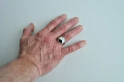 Pamono Sterling Silver Ring with Enamel by Georg Jensen, Denmark, 2014><noscript><img width=