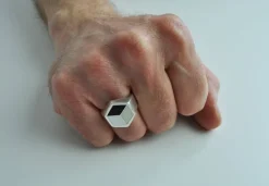 Pamono Sterling Silver Ring with Enamel by Georg Jensen, Denmark, 2014><noscript><img width=