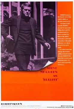 New Pamono Steve McQueen Bullitt One Sheet Movie Poster, USA, 1968