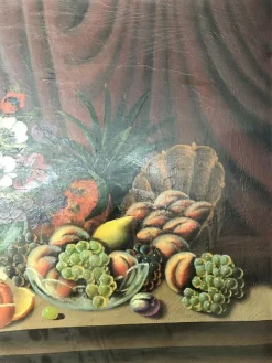 Pamono Still Life of Fruit and Wine, 20th-Century, Oil on Canvas><noscript><img width=