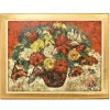 Hot Pamono Still Life Painting of Roses in Vase, Oil on Canvas, 20th Century