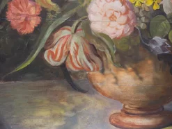 Pamono Still Life with Flowers, Oil Painting><noscript><img width=