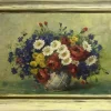 Outlet Pamono Still Life with Flowers, 20th Century, Oil on Canvas, Framed