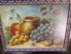 Pamono Still Life with Grapes, 1890s-1910s, Oil Painting, Framed><noscript><img width=