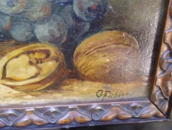 Pamono Still Life with Grapes, 1890s-1910s, Oil Painting, Framed><noscript><img width=