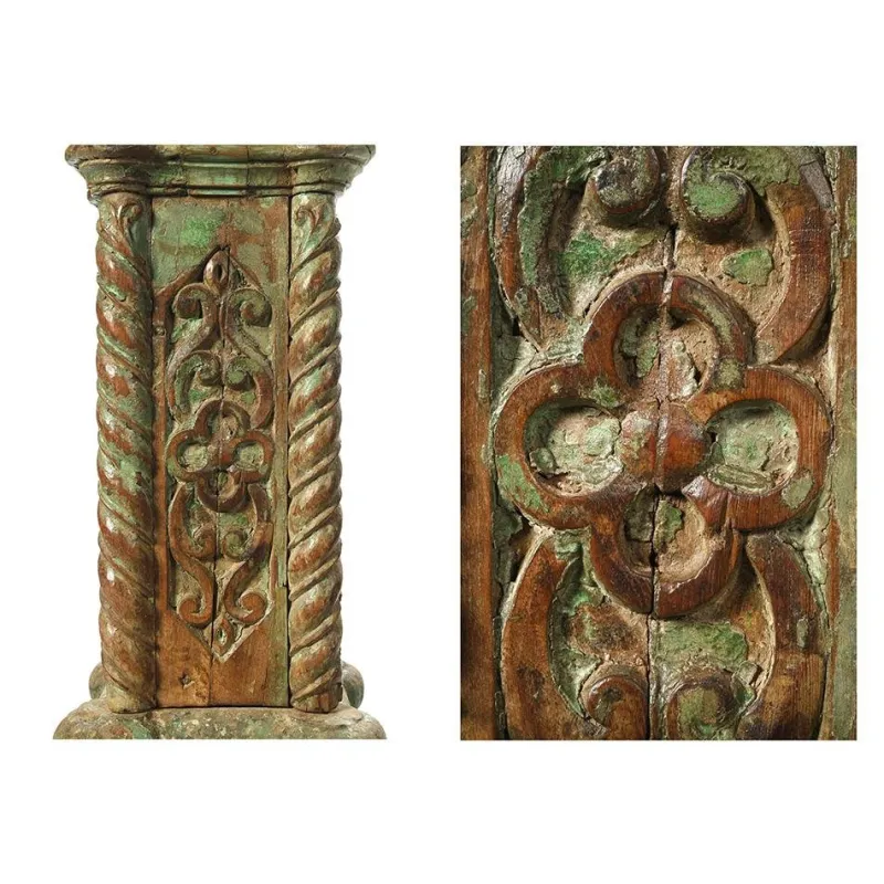 Best Pamono Stone Column and Carved and Patinated Wood