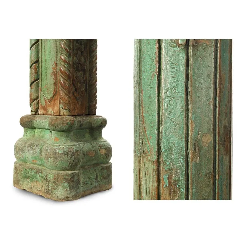 Best Pamono Stone Column and Carved and Patinated Wood