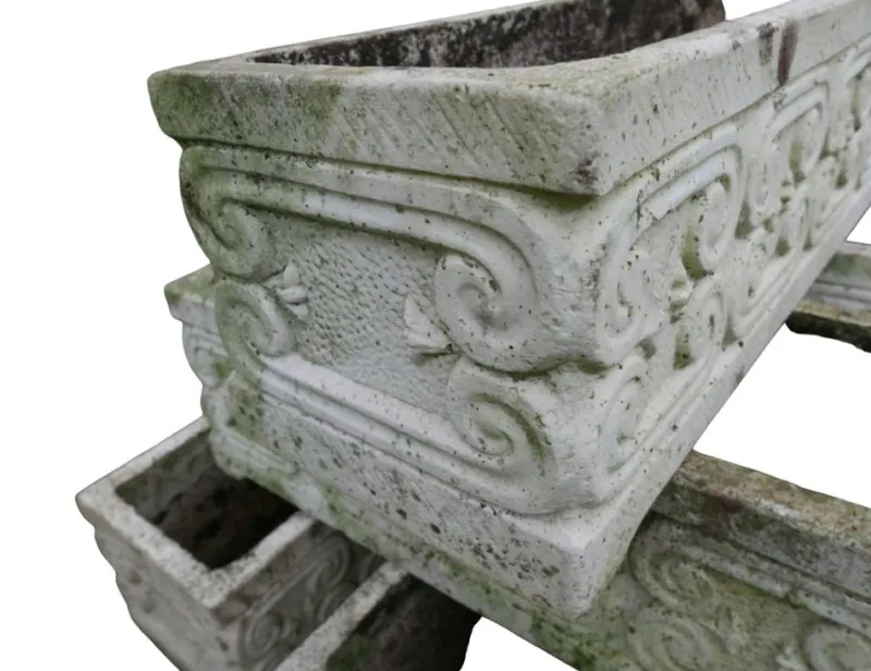 Pamono Stone Planters, 1950s, Set of 6> Garden Accessories