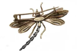 Pamono Stones, Emerald and Diamond Dragonfly Brooch or Pendant> Brooches
