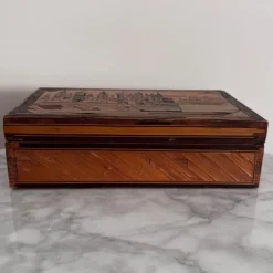 Pamono Straw Marquetry Work Box><noscript><img width=