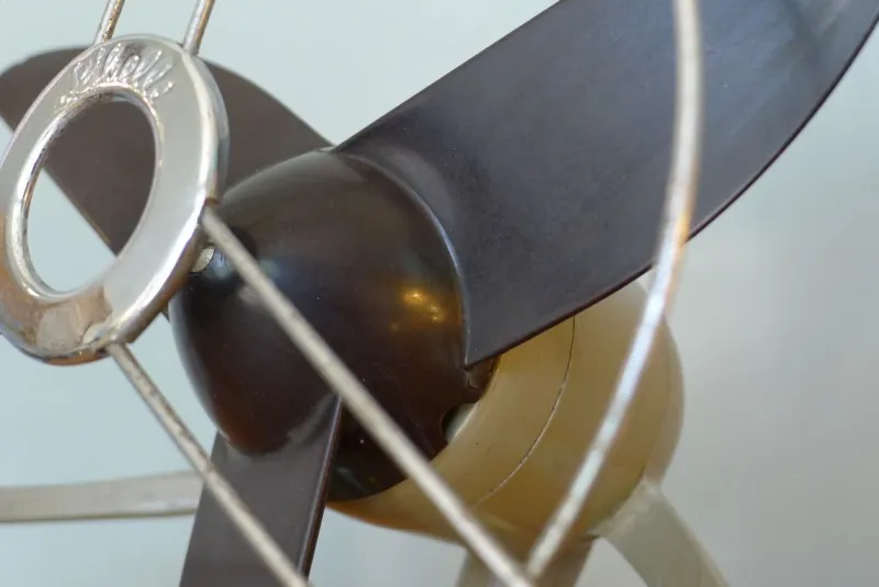Pamono Streamline Sand Colored Model Libelle Fan from from Schoeller & Co., 1950s