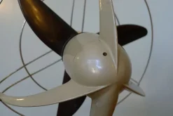Pamono Streamline Sand Colored Model Libelle Fan from from Schoeller & Co., 1950s