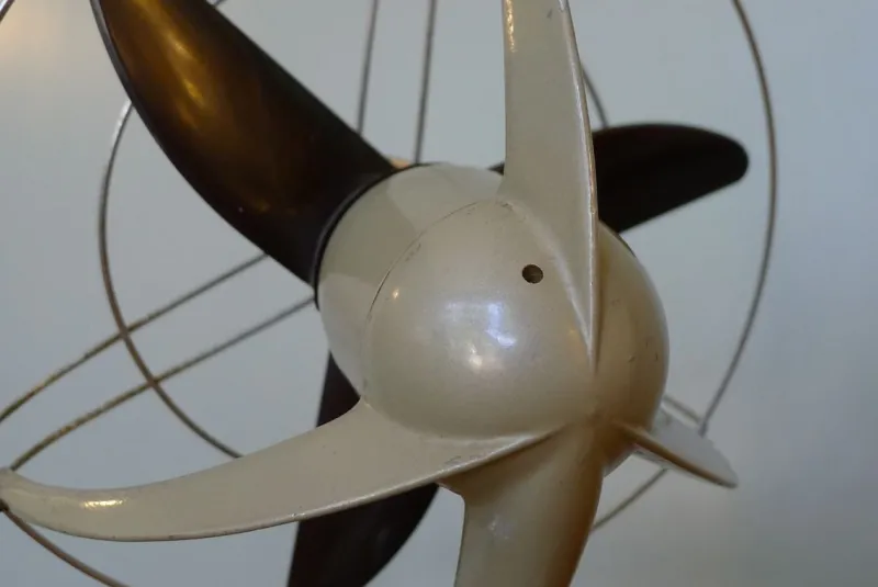 Pamono Streamline Sand Colored Model Libelle Fan from from Schoeller & Co., 1950s