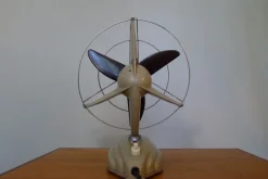 Pamono Streamline Sand Colored Model Libelle Fan from from Schoeller & Co., 1950s