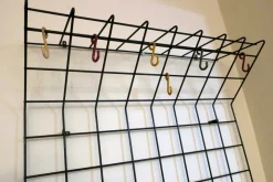 Pamono String Black Metal Coat and Hat Rack, 1950s> Racks, Hooks & Valets