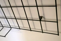 Pamono String Black Metal Coat and Hat Rack, 1950s><noscript><img width=