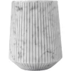 Pamono Striped Wide Vase in White Carrara Marble> Tabletop